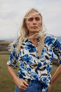 Seasalt Larissa Shirt in Spring Pansy Chalk