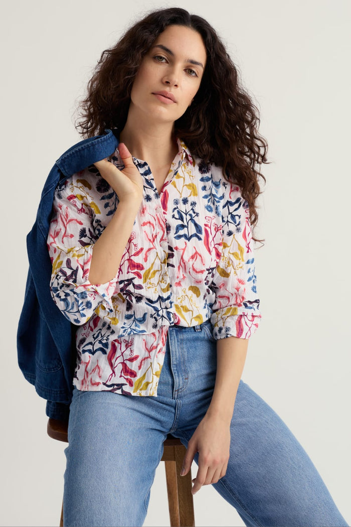 Seasalt Larissa Shirt in Inky Botanical Chalk