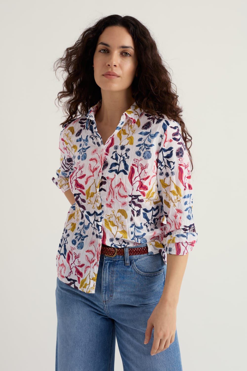 Seasalt Larissa Shirt in Inky Botanical Chalk