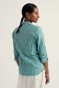 Seasalt Larissa Shirt in Little Sponge Spot Sardine