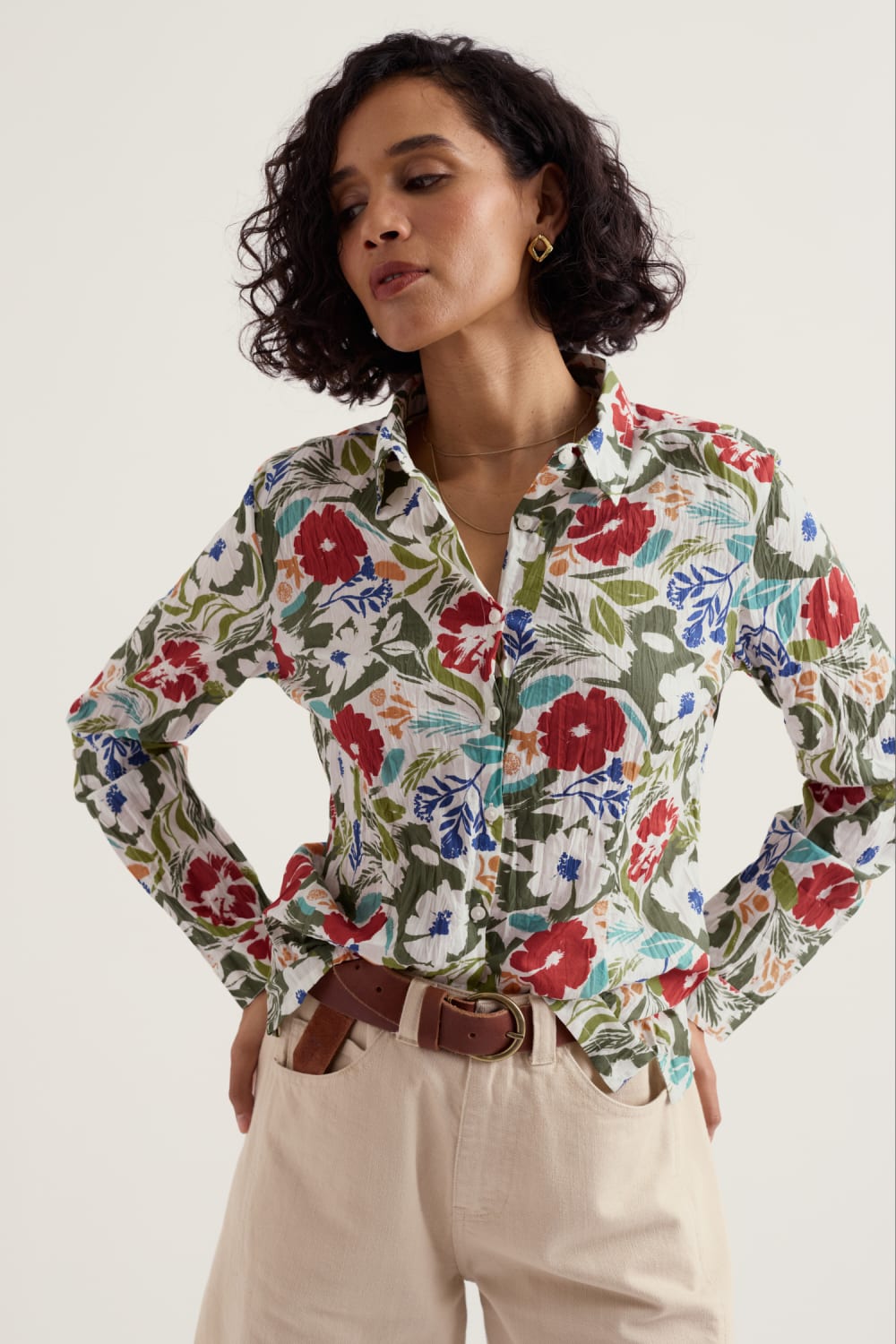 Seasalt Larissa Shirt in Summer Shadows Chalk