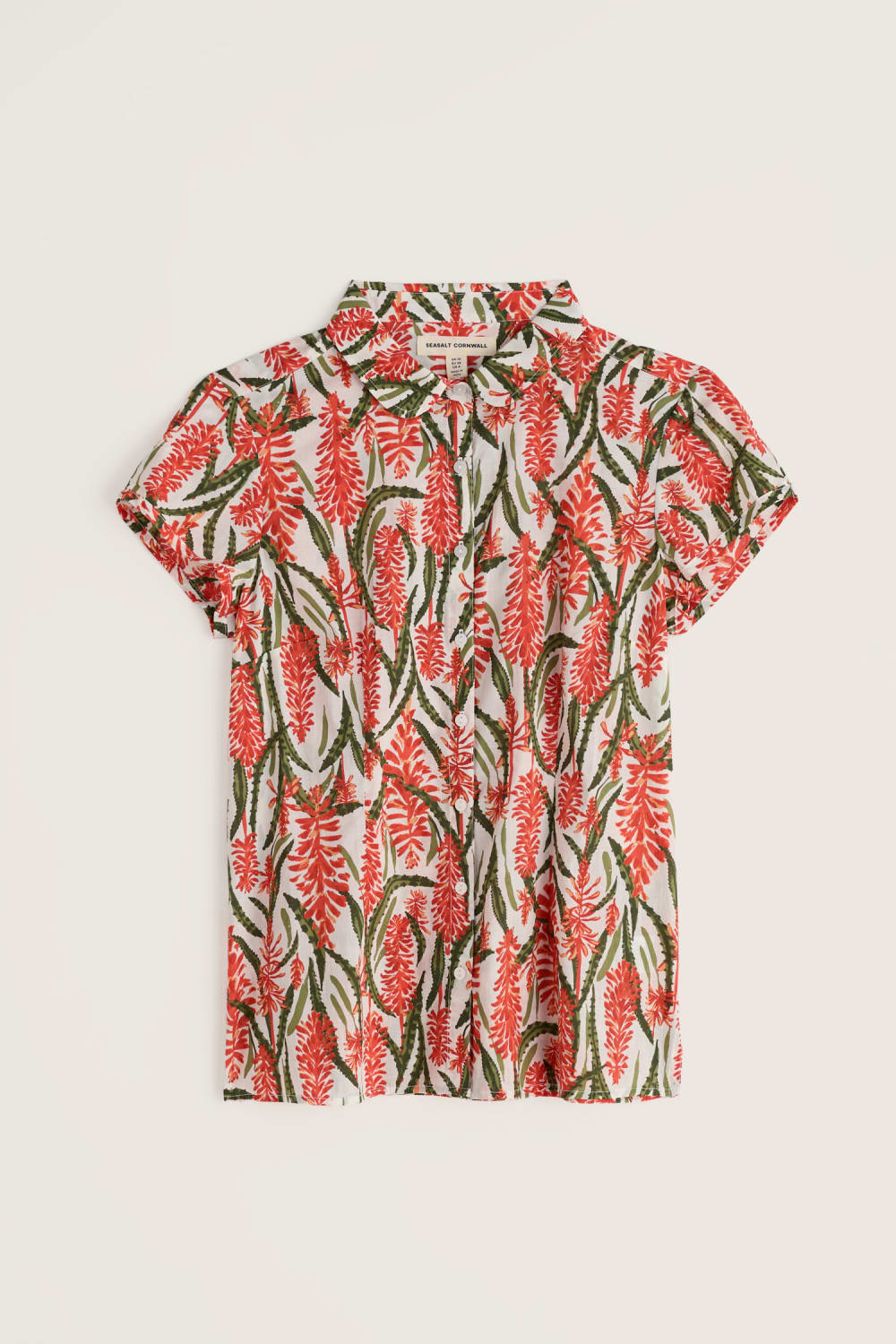 Rushmaker Short Sleeve Shirt in Red Hot Poker Chalk