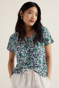 Appletree T-shirt in Inky Fronds Chalk