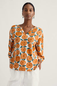 Streamlet Swing-Shape Top in Painted Marigold Chalk