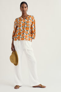 Streamlet Swing-Shape Top in Painted Marigold Chalk