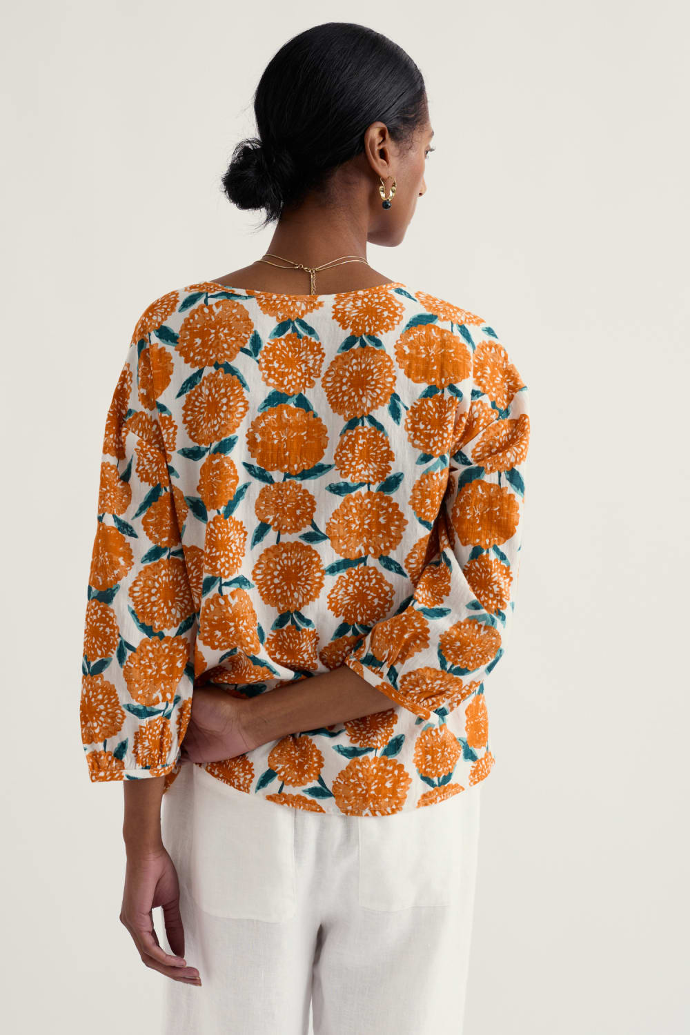 Streamlet Swing-Shape Top in Painted Marigold Chalk