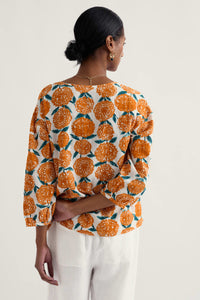 Streamlet Swing-Shape Top in Painted Marigold Chalk