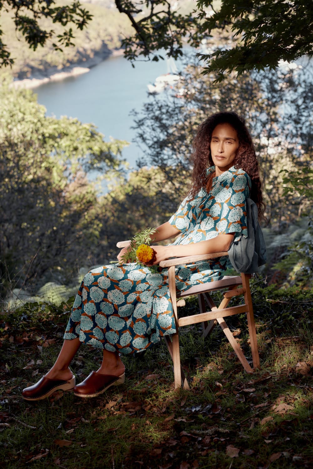 Wild Liquorice Shirt Dress in Painted Marigold Dark Wreckage