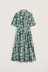 Wild Liquorice Shirt Dress in Painted Marigold Dark Wreckage
