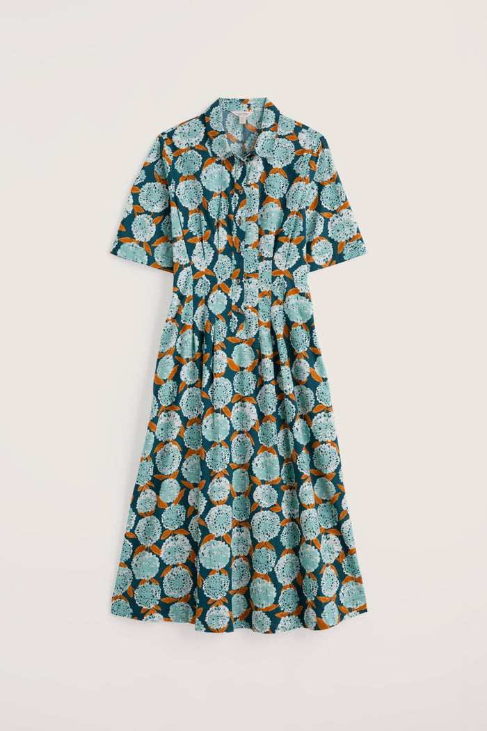 Wild Liquorice Shirt Dress in Painted Marigold Dark Wreckage
