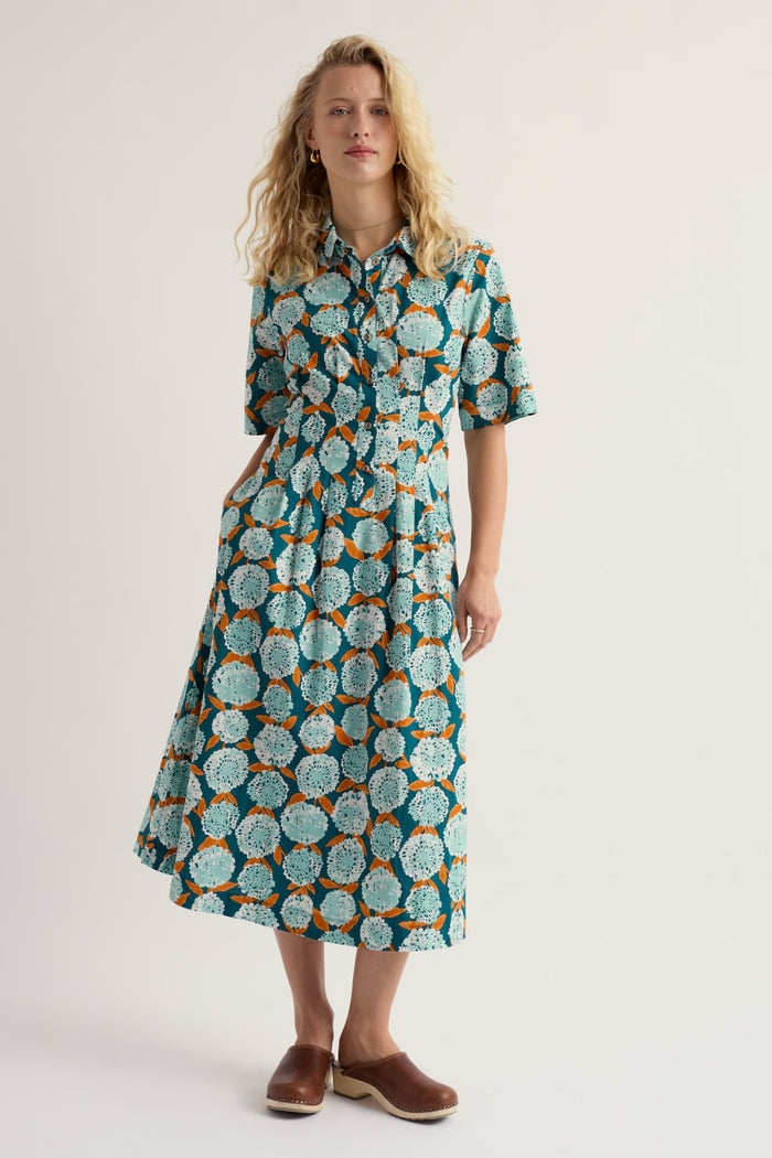 Wild Liquorice Shirt Dress in Painted Marigold Dark Wreckage