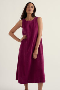 Cresting Waves Dress in Dark Freesia