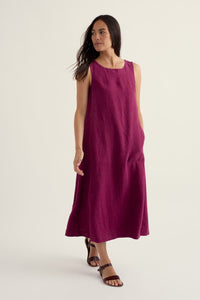 Cresting Waves Dress in Dark Freesia