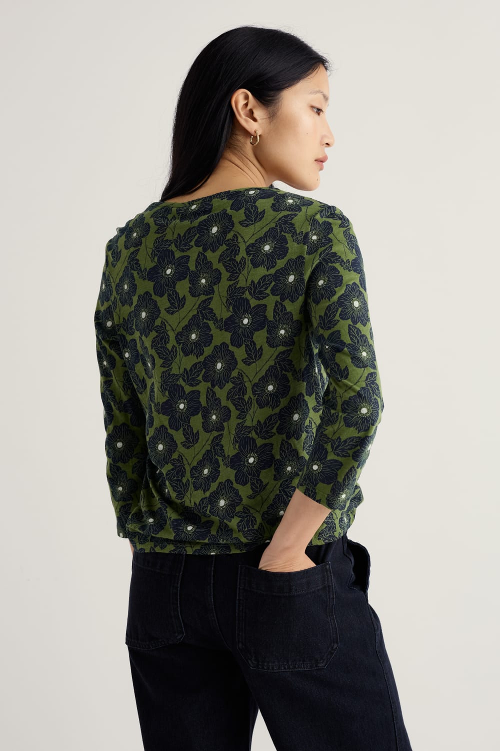 Seasalt Penhollow Top in Anemone Sketch Cedar Green