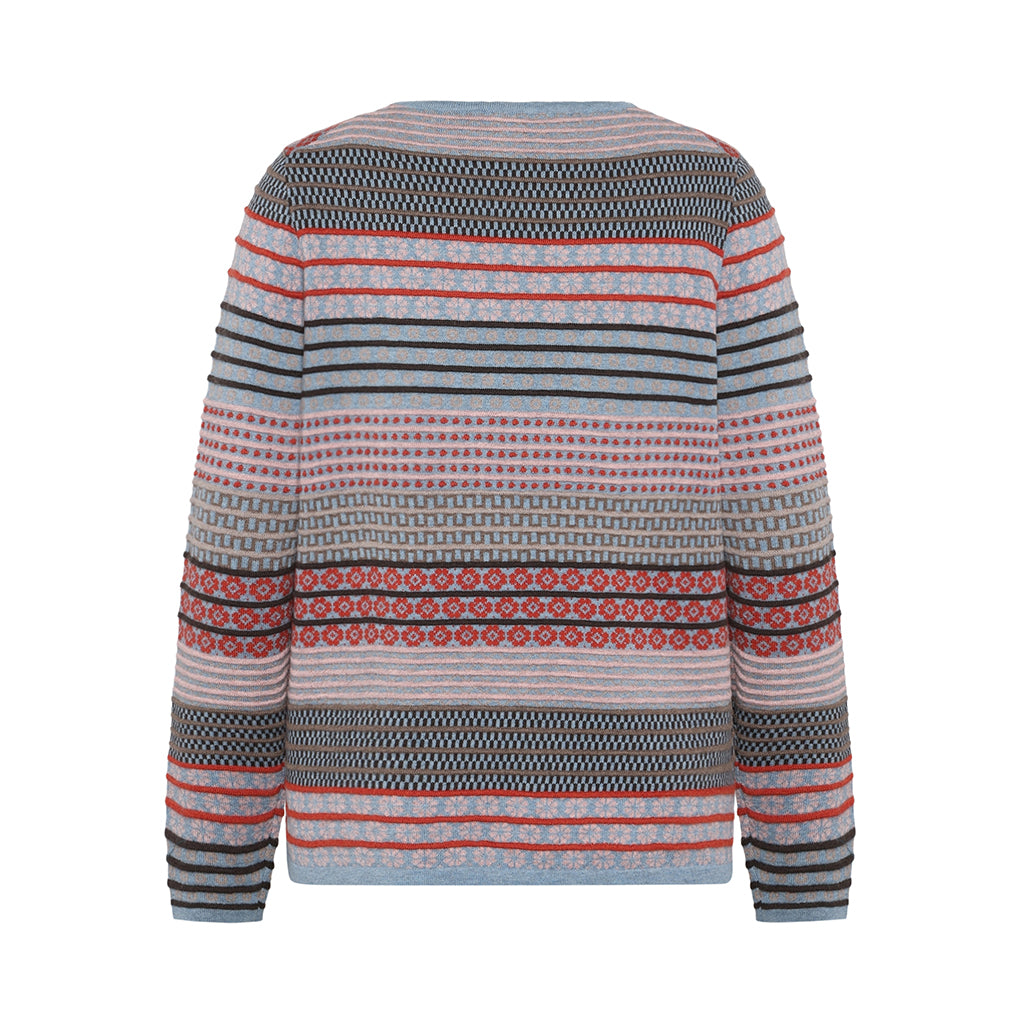 Mansted Bebe M/C Maze Crew Neck Jumper in Denim or Walnut