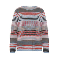 Mansted Bebe M/C Maze Crew Neck Jumper in Denim or Walnut