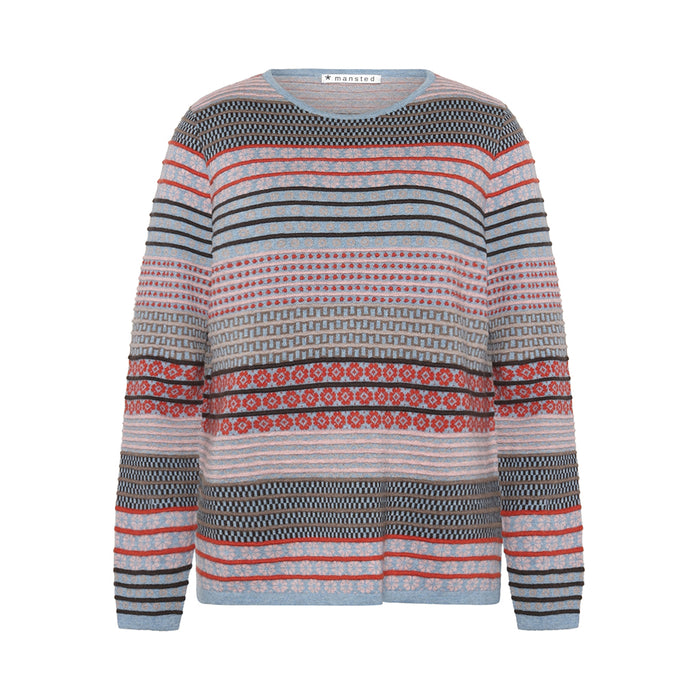 Mansted Bebe M/C Maze Crew Neck Jumper in Denim