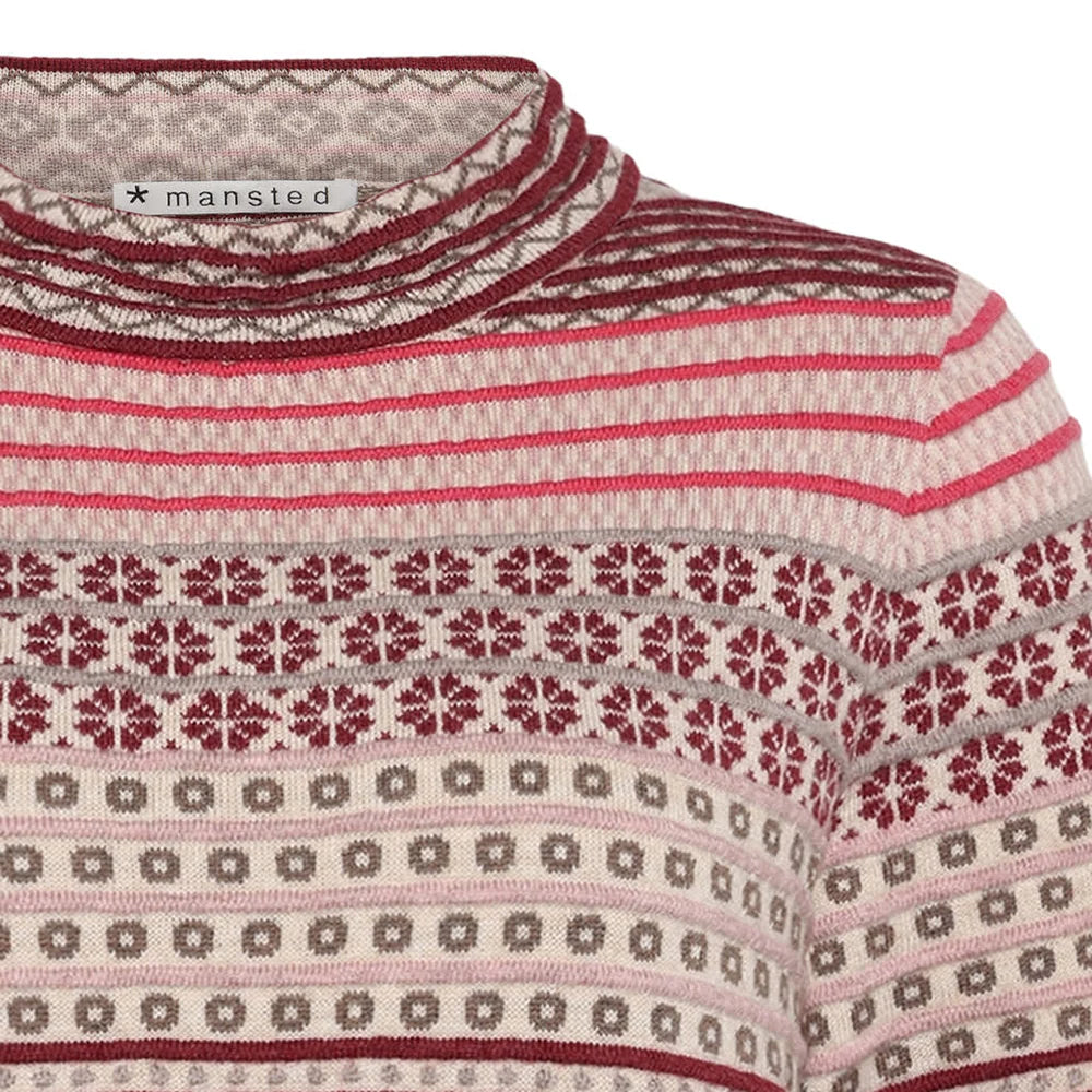 Mansted Beck M/C Maze Funnel Jumper in Navy or Oat