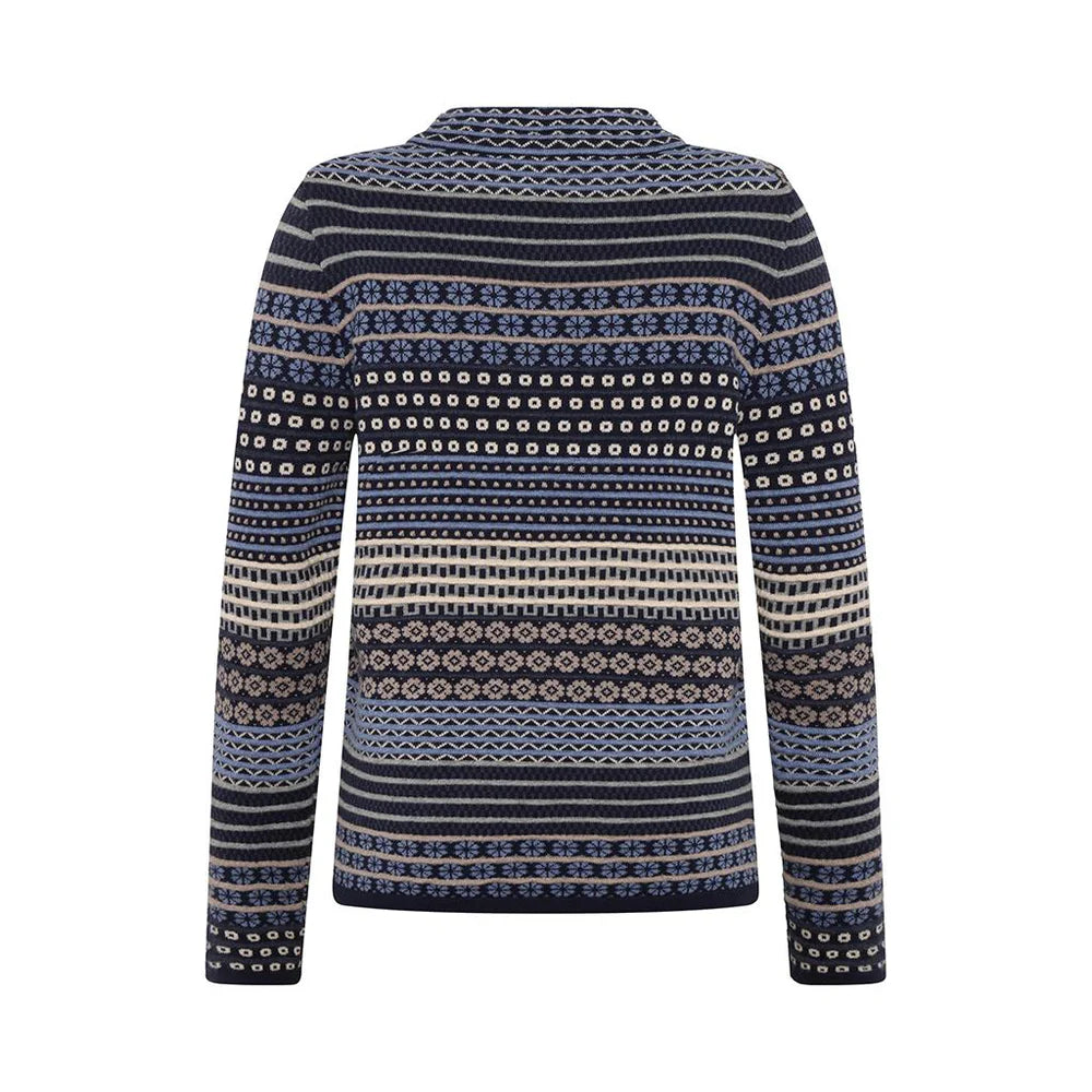 Mansted Beck M/C Maze Funnel Jumper in Navy or Oat