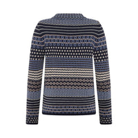 Mansted Beck M/C Maze Funnel Jumper in Navy or Oat