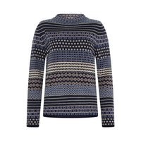 Mansted Beck M/C Maze Funnel Jumper in Navy or Oat