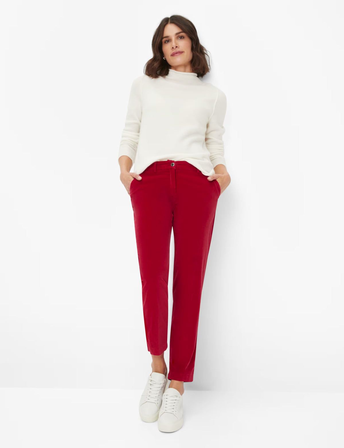 Brax Velvet Chinos - Rasberry