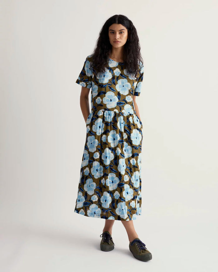 Seasalt Brouse Dress in Spring Pansy Seagrass