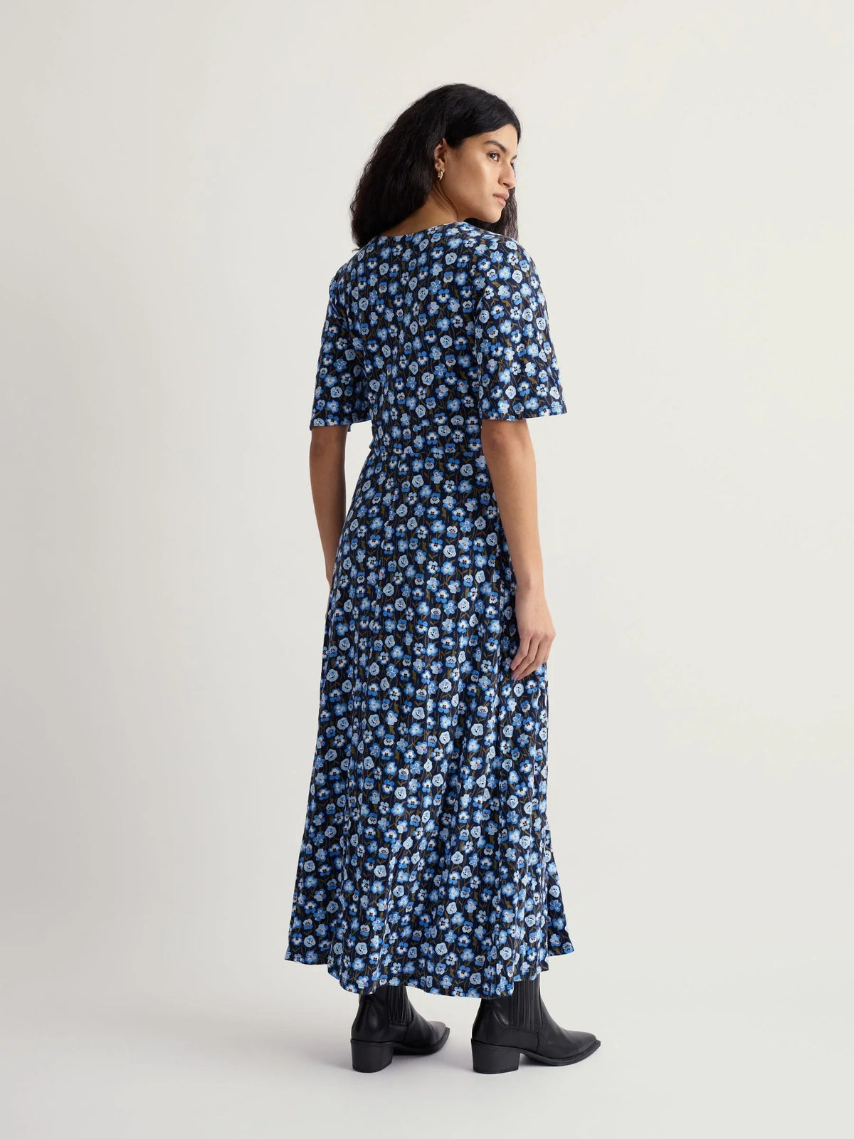 Seasalt Chateaux Dress in Pressed Pansies Sail