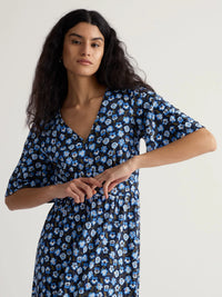 Seasalt Chateaux Dress in Pressed Pansies Sail