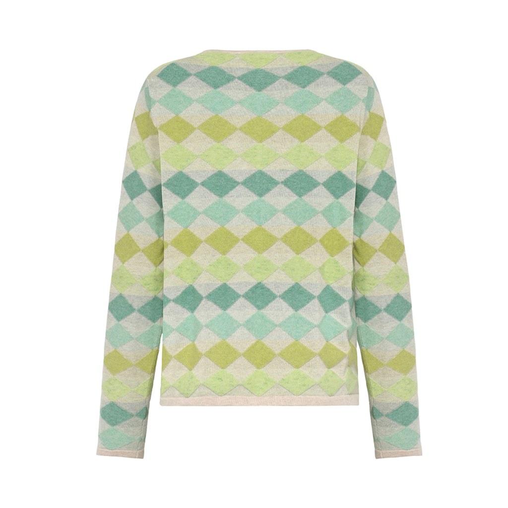Mansted Dodo Diamond Mine Cardigan in Apple