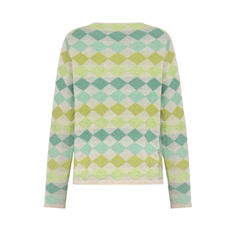 Mansted Dodo Diamond Mine Cardigan in Apple