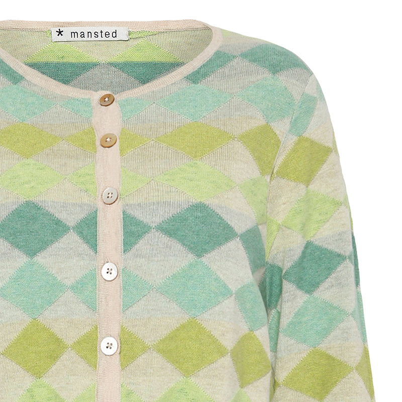 Mansted Dodo Diamond Mine Cardigan in Apple