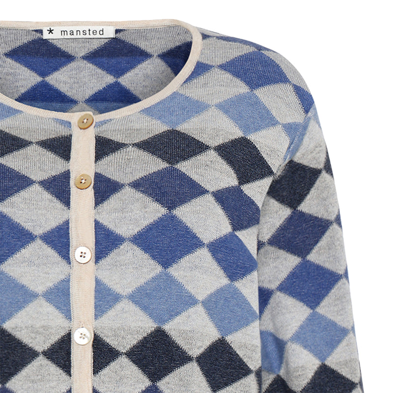 Mansted Dodo Diamond Mine Cardigan in Blue