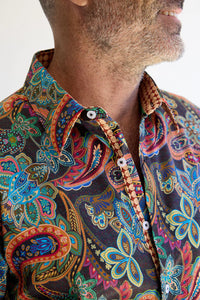 John Lennon Long Sleeve Shirt 'Burnley' in Black