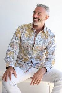 John Lennon Long Sleeve Shirt 'Crewe' in Ecru