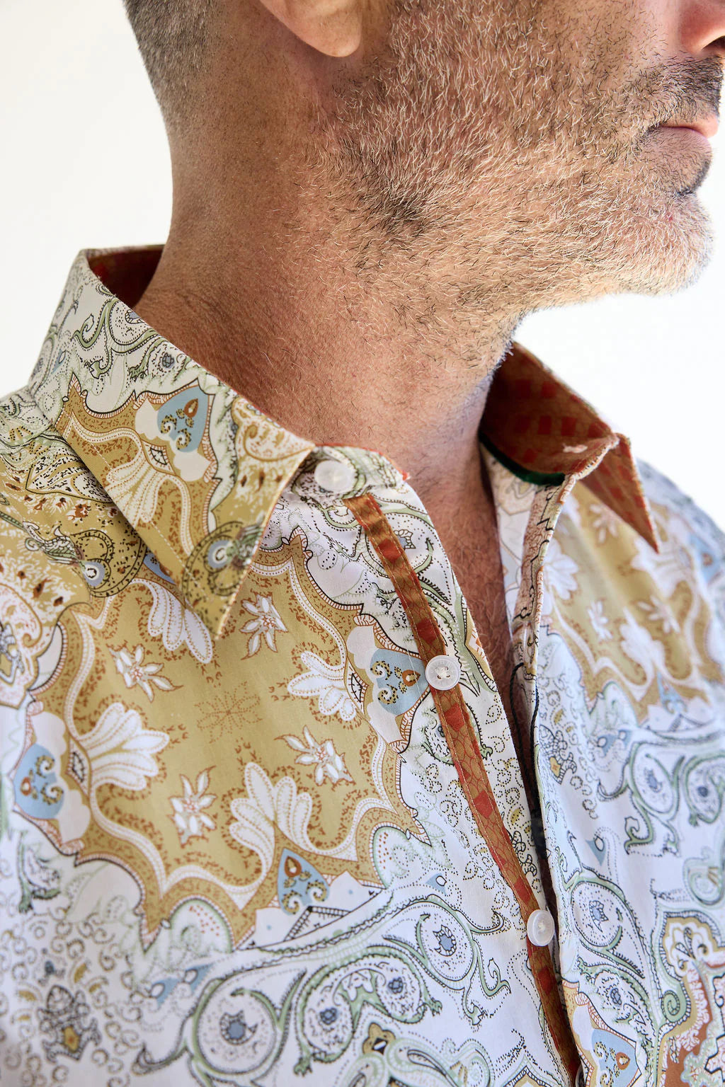 John Lennon Long Sleeve Shirt 'Crewe' in Ecru