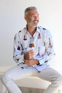 John Lennon Long Sleeve Shirt 'Sheffield' in White