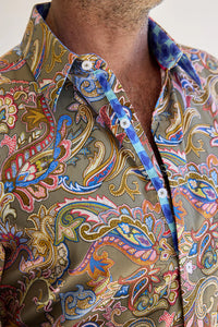John Lennon Long Sleeve Shirt 'Villa' in Jungle