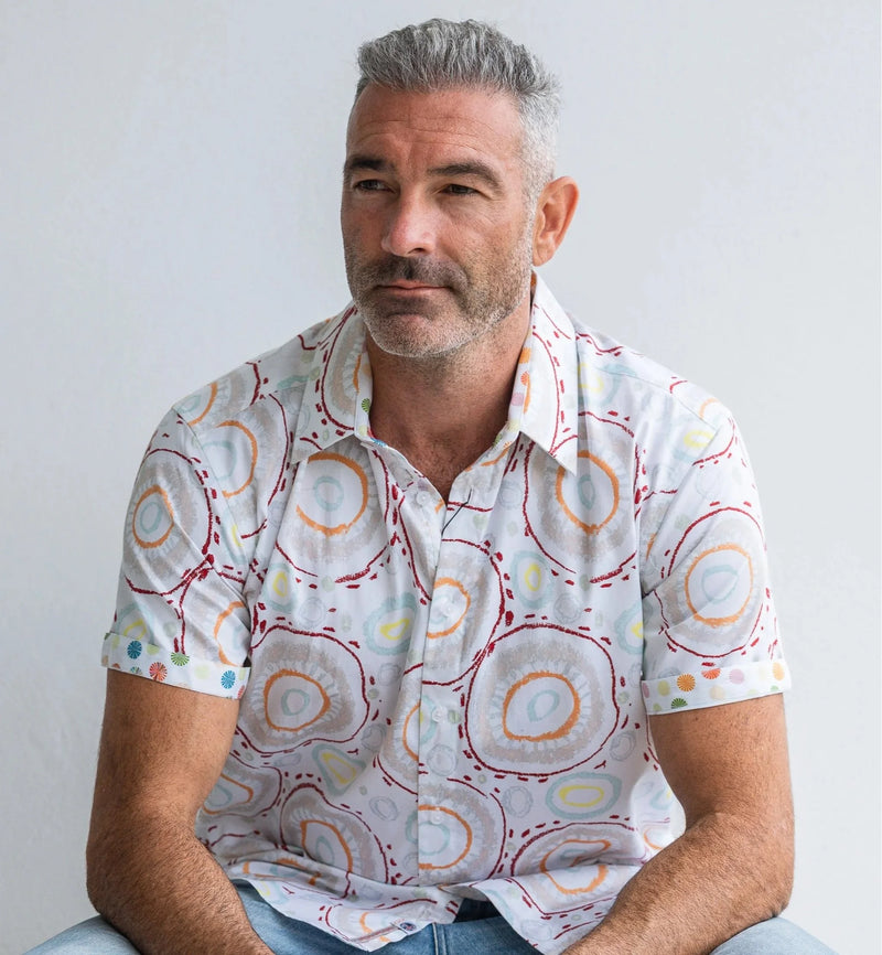 John Lennon Short Sleeve Shirt 'Charley' in Multi