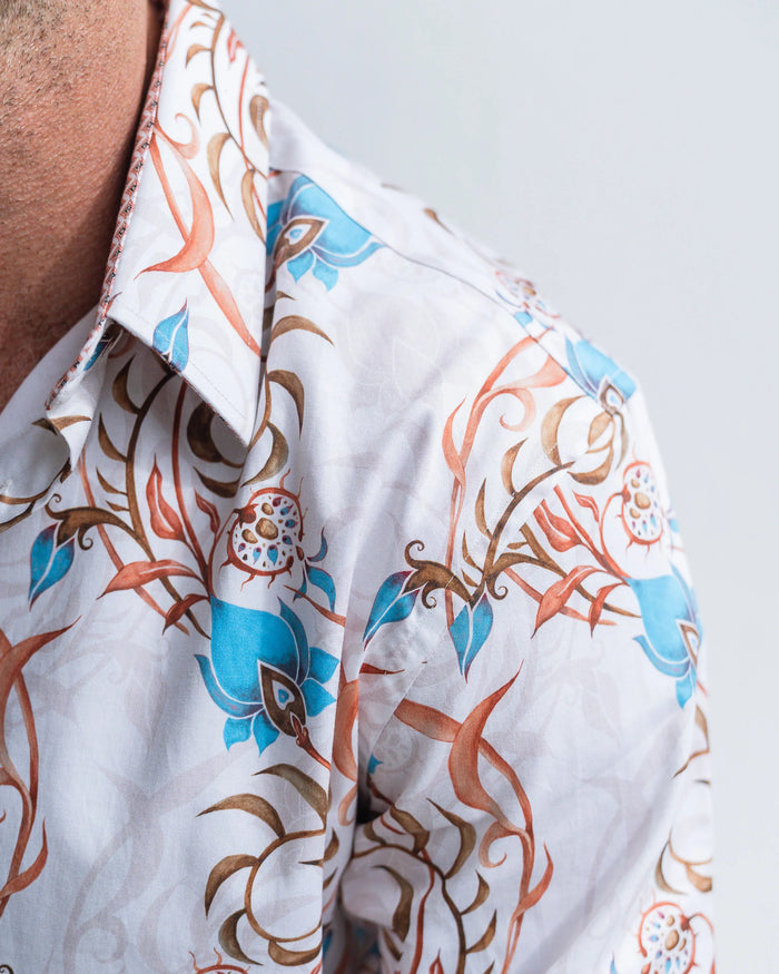 John Lennon Long Sleeve Shirt 'Eldon' in Ecru