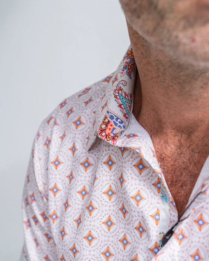 John Lennon Long Sleeve Shirt 'Spalding' in Ecru