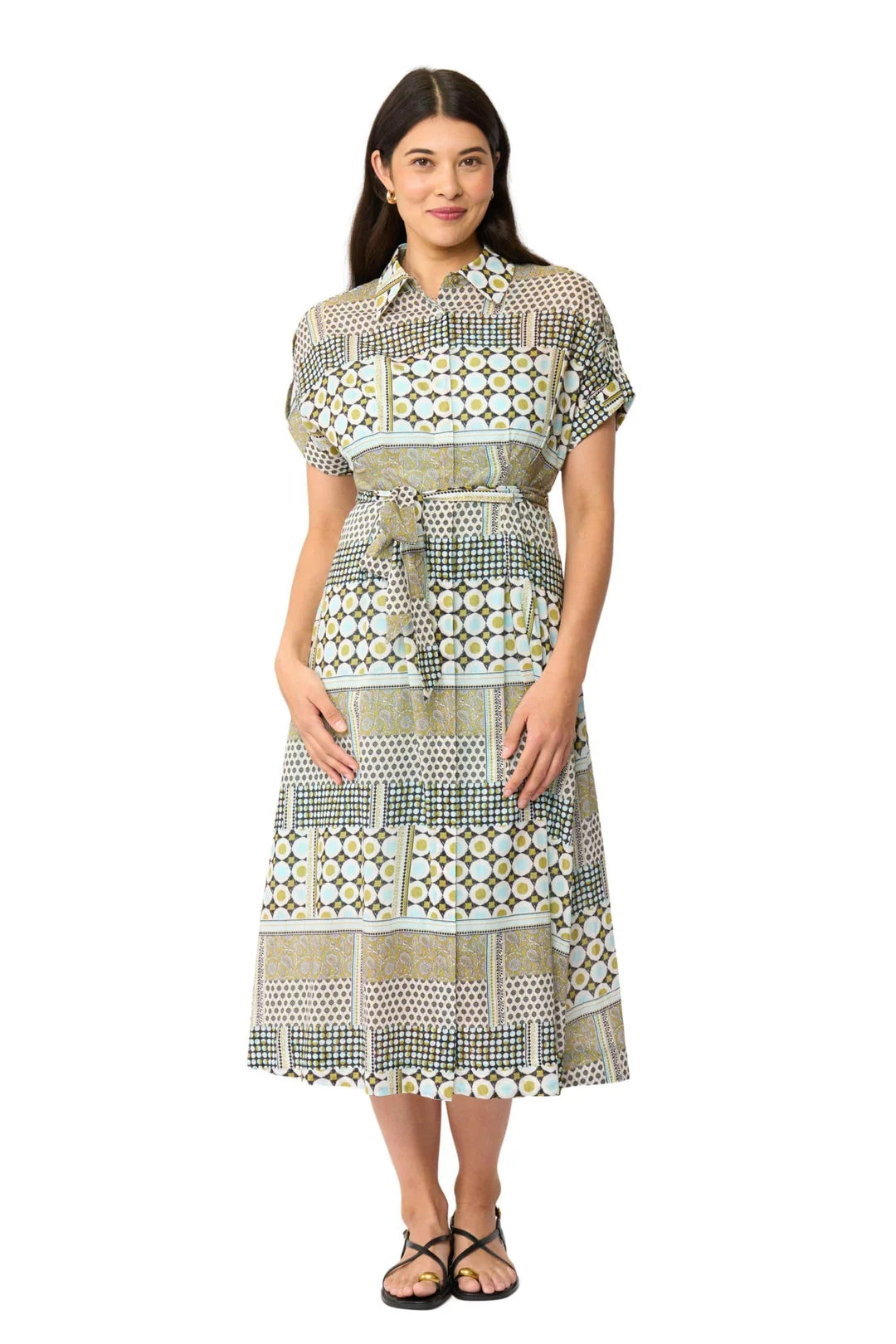 Decked Out Dress in Patchwork FO8766