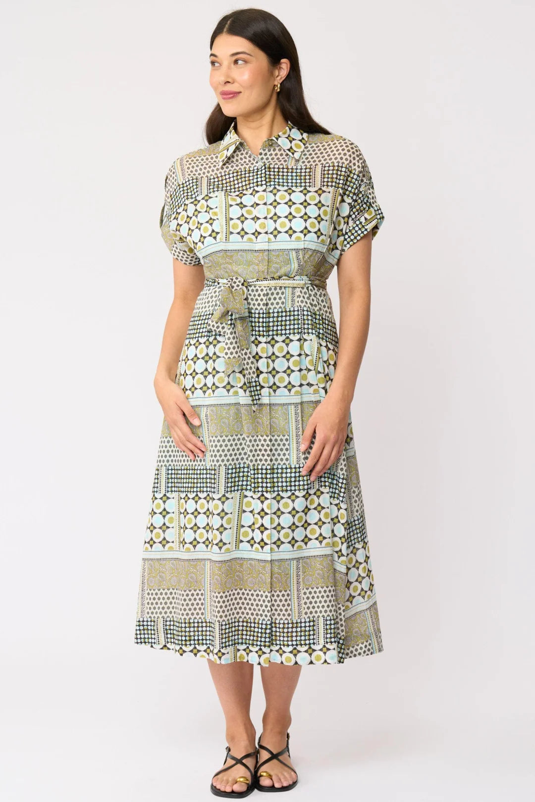 Decked Out Dress in Patchwork FO8766