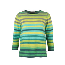 Load image into Gallery viewer, Mansted Franca Stripe Jumper - Cold Green - M only
