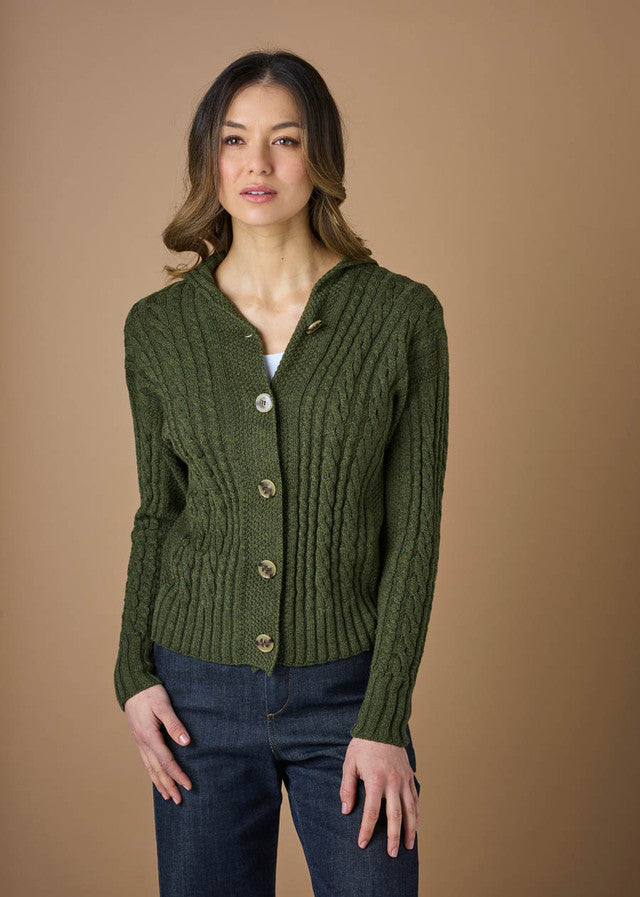 Frida Cardigan - Merino Wool - Moss