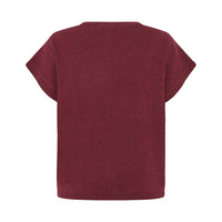 Mansted Yak-Blend  Haiku Button Vest in Ruby