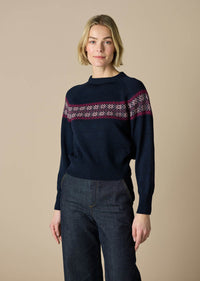 Uimi Heidi Fair Isle Jumper in Midnight