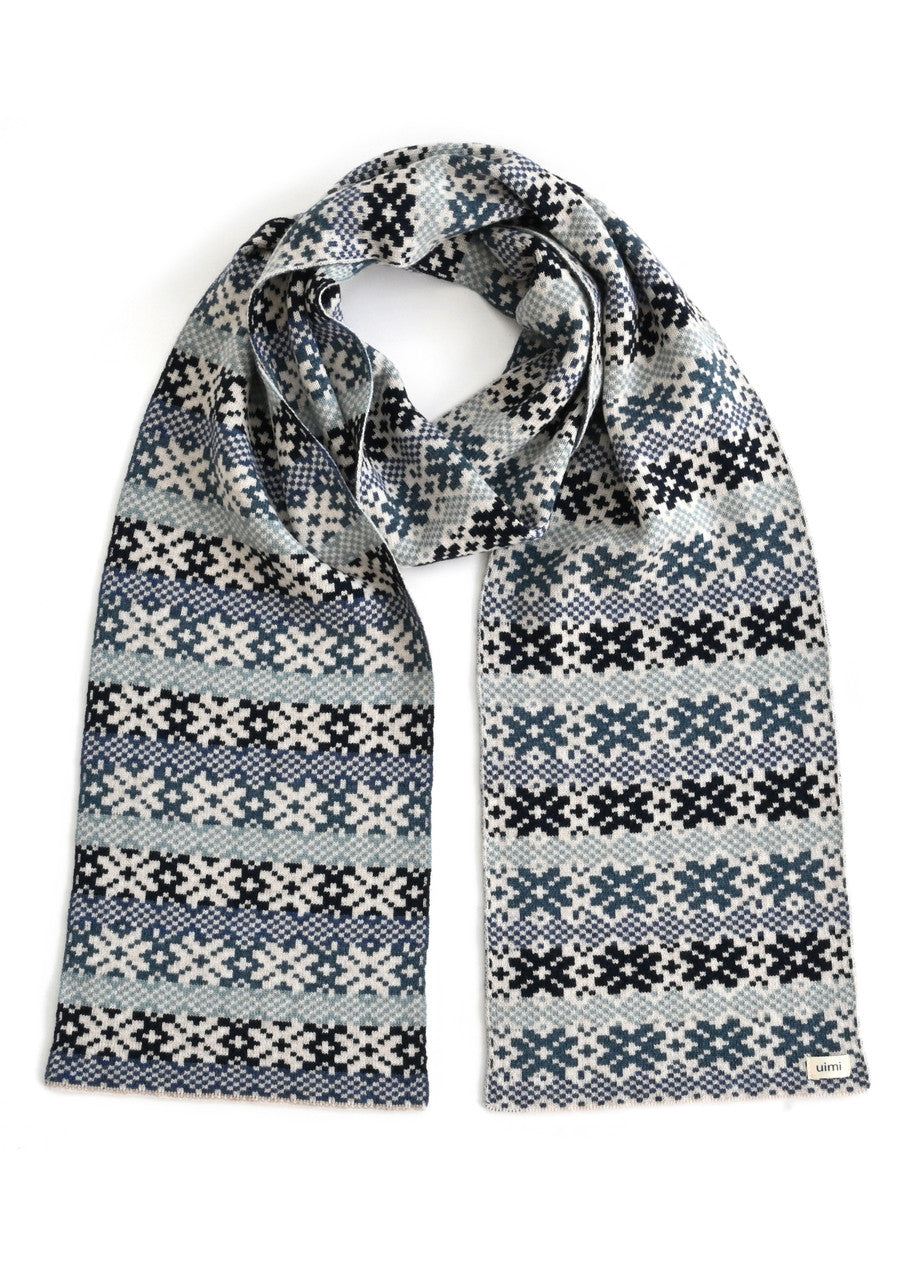 Uimi Heidi Fair Isle Scarf in Antique