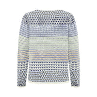 Hibiscus Eco Eco Tulip Jacquard Crew in Dark Blue
