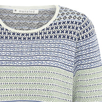 Hibiscus Eco Eco Tulip Jacquard Crew in Dark Blue